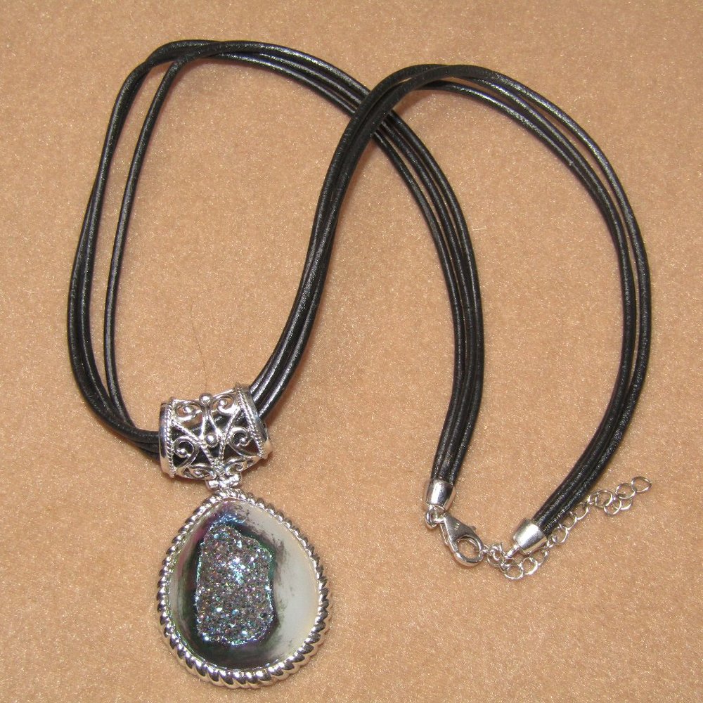 BBJ 925 Druzy Stone Necklace